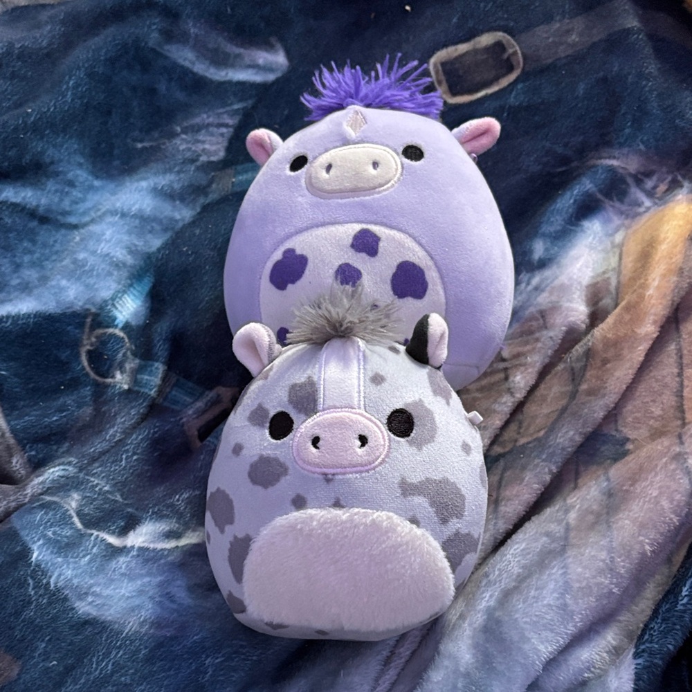 2 mini Squishmallow horses Meadow & Grady